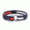 Морской браслет красного белого и синего цвета — № 3014
