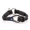 Мужской чёрный браслет морской тематики — № 704