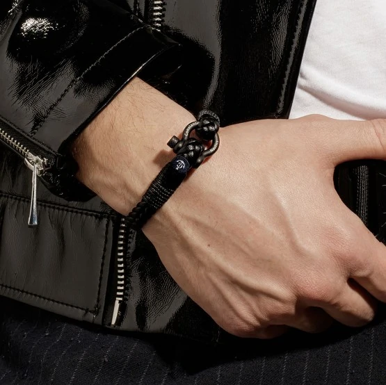 Кожаный стильный мужской браслет чёрного цвета — Jack Tar 10029 Кожаный стильный мужской браслет чёрного цвета — Jack Tar 10029 фото 6