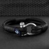 Парные браслеты чёрного цвета для влюблённых — № 949