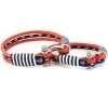 Парные браслеты в красно-синих тонах для влюблённых — № 953