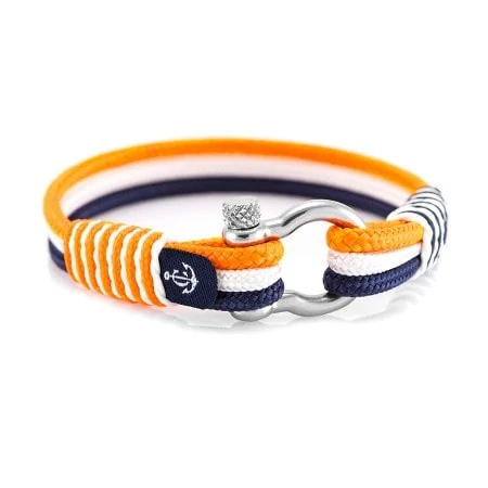 Морской браслет для мужчин и женщин с оранжевым оттенком — № 3125