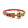 Красный браслет с зелёным якорем — KNOBBY 605 R