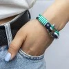 Браслет зелёного цвета для мужчин и женщин — № 3121 R
