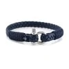Темно-синий тонкий кожаный браслет для мужчин и женщин — Jack Tar 10067