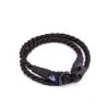 Браслет с чёрным якорем чёрного цвета  — № 9026