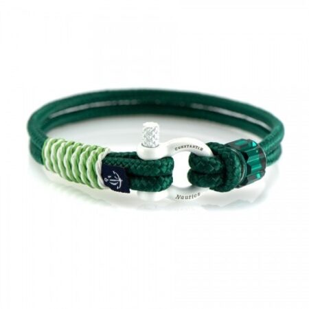 Зеленый браслет сваровски с зеленым акцентом — № 7277