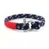 Тонкий браслет синего цвета с красной нитью — № 0800 (Копировать)