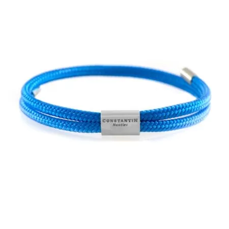 Тонкий синий регулируемый браслет CNR #7