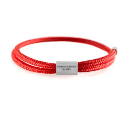 Тонкий красный регулируемый браслет CNR #9